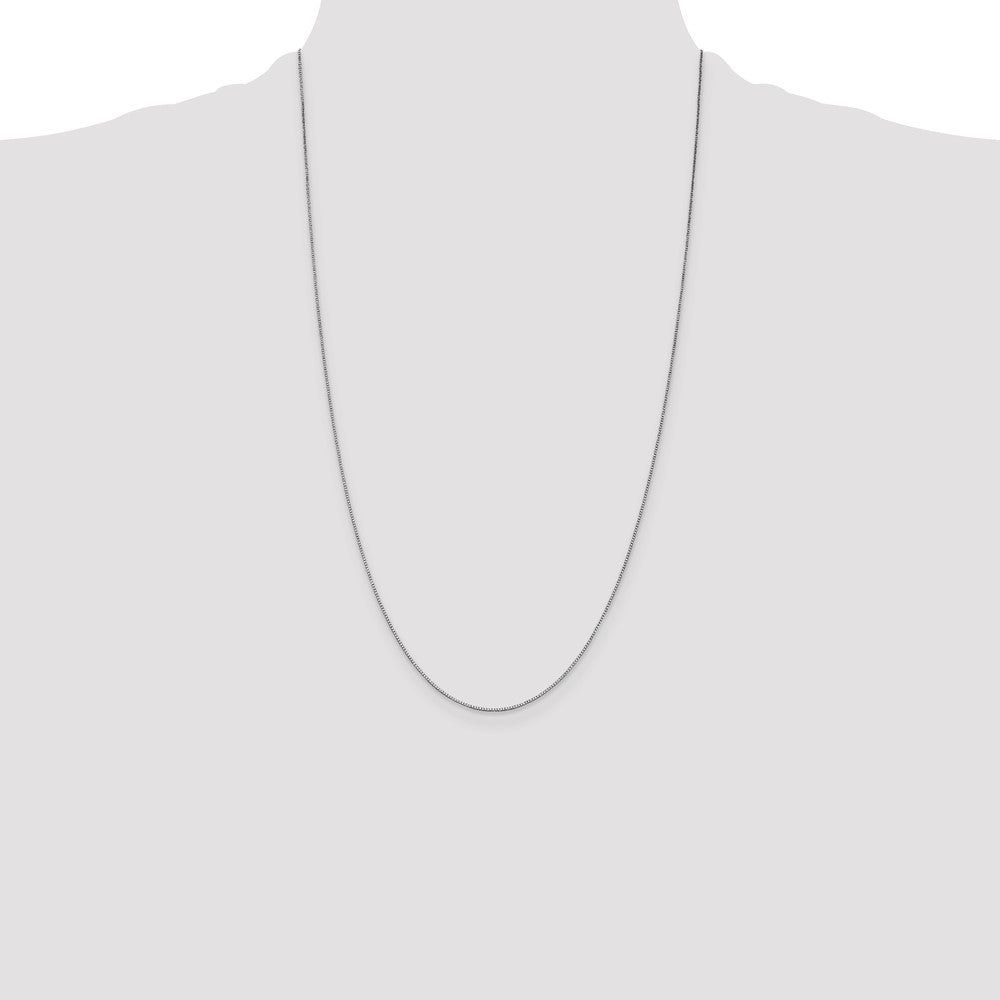 14K White Gold .7mm Box with Lobster Clasp Chain