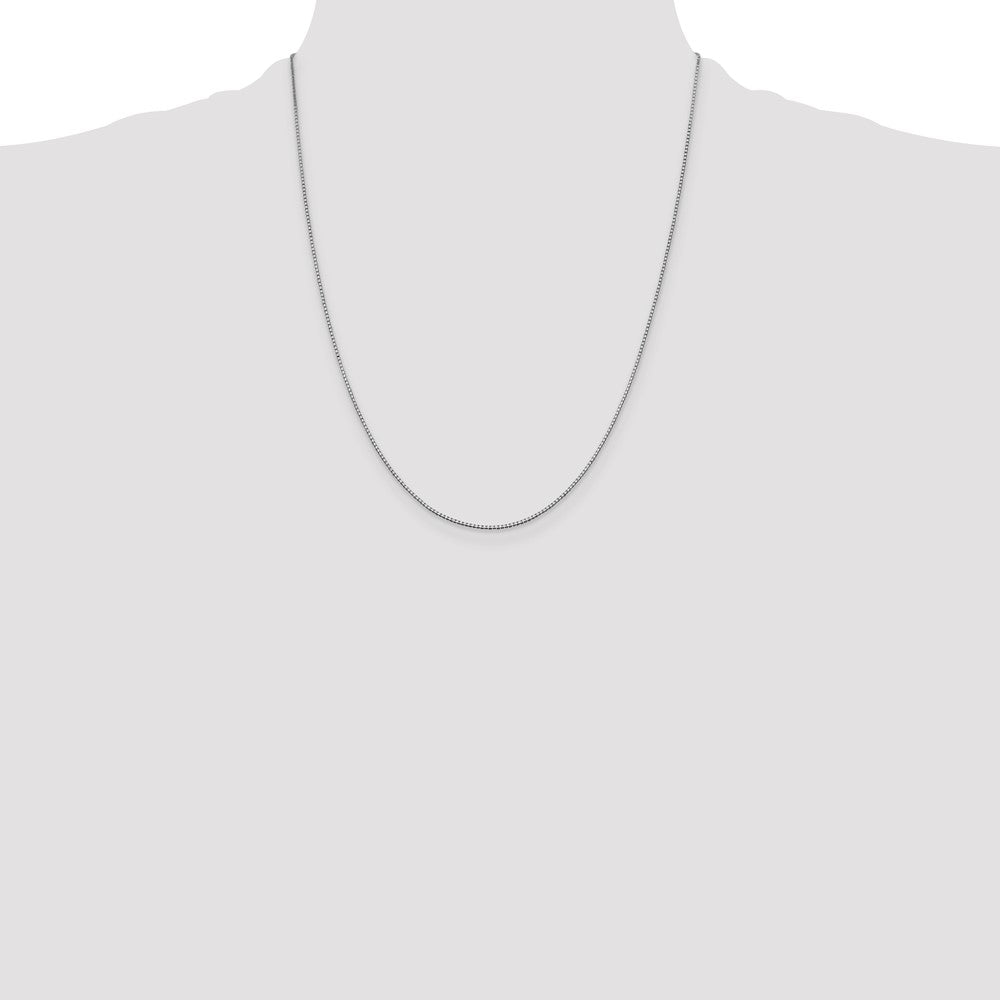 14K White Gold .95mm Box with Lobster Clasp Chain