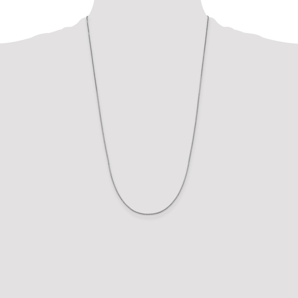 14K White Gold .95mm Box with Lobster Clasp Chain