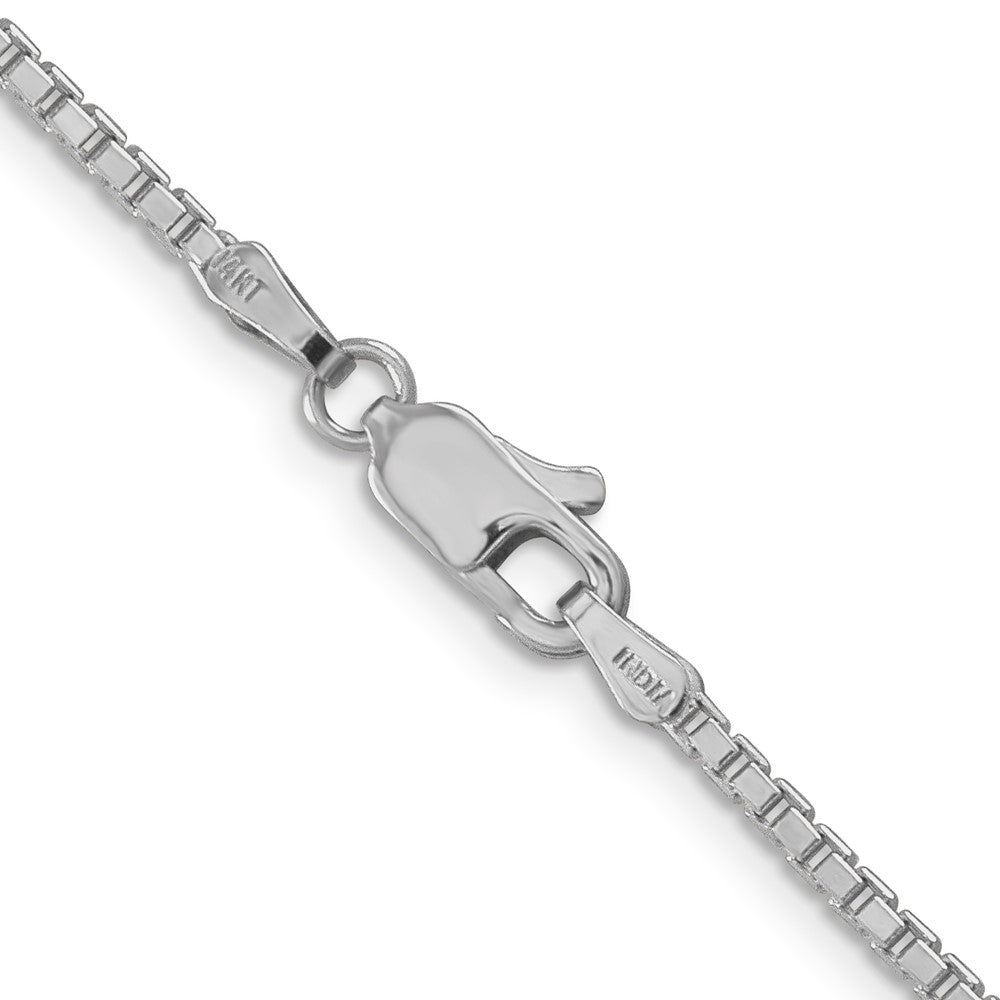 14K White Gold 1.9mm Box with Lobster Clasp Chain
