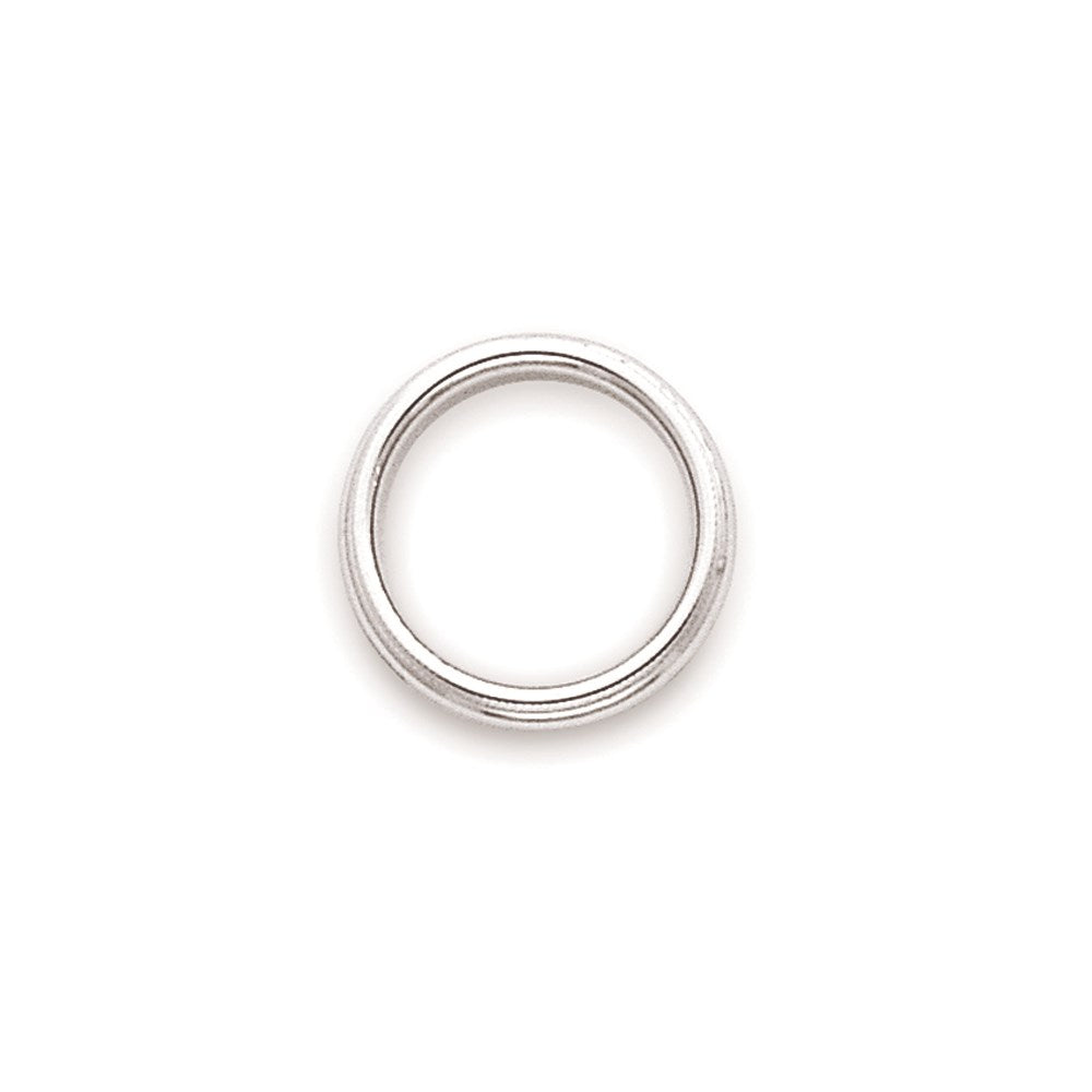 14k White Gold 3mm Milgrain Half Round Wedding Band