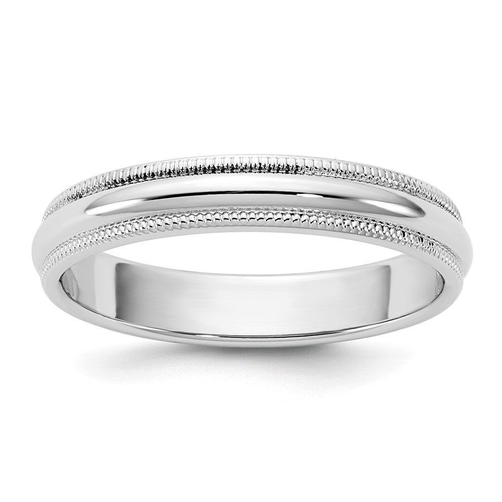 14KW 3.5mm Milgrain Half Round Band 