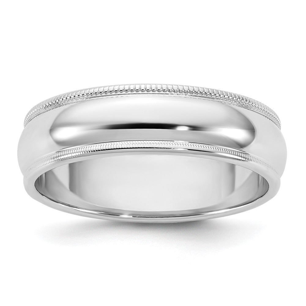 14KW 5.5mm Milgrain Half Round Band 