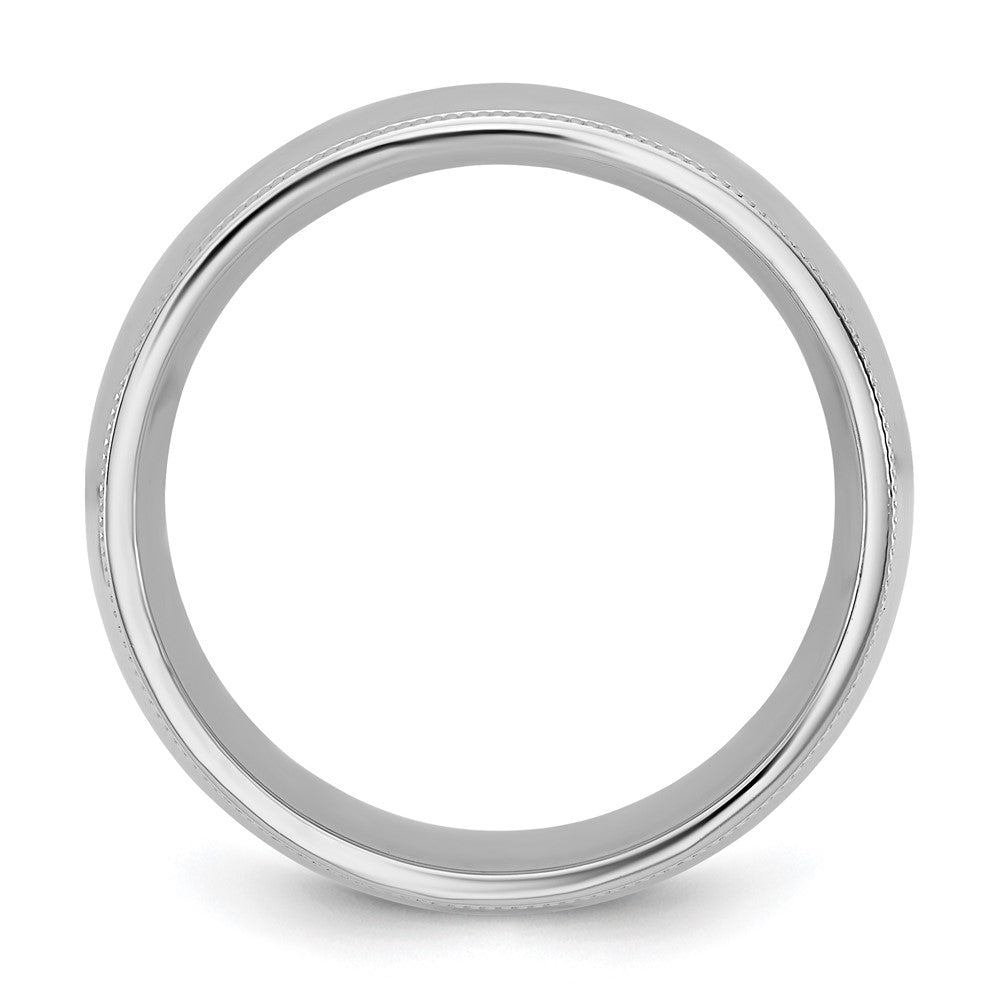 14KW 8mm Milgrain Comfort Fit Band