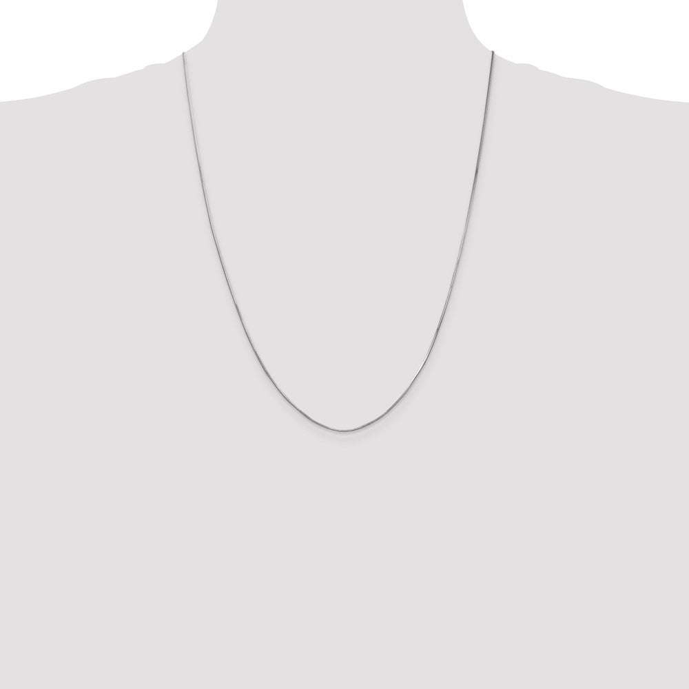 14K White Gold .8mm Octagonal Snake with Lobster Clasp Chain