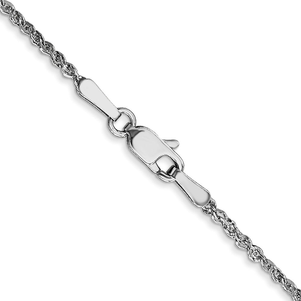 14K White Gold 1.7mm Ropa with Lobster Clasp Chain