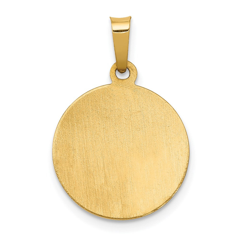 14k Polished and Satin Hollow St. Barbara Medal Pendant