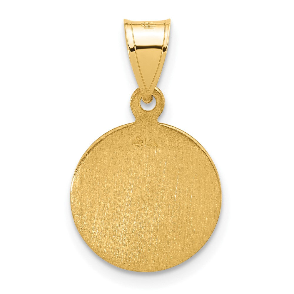 14k Polished and Satin St. Anthony Medal Pendant