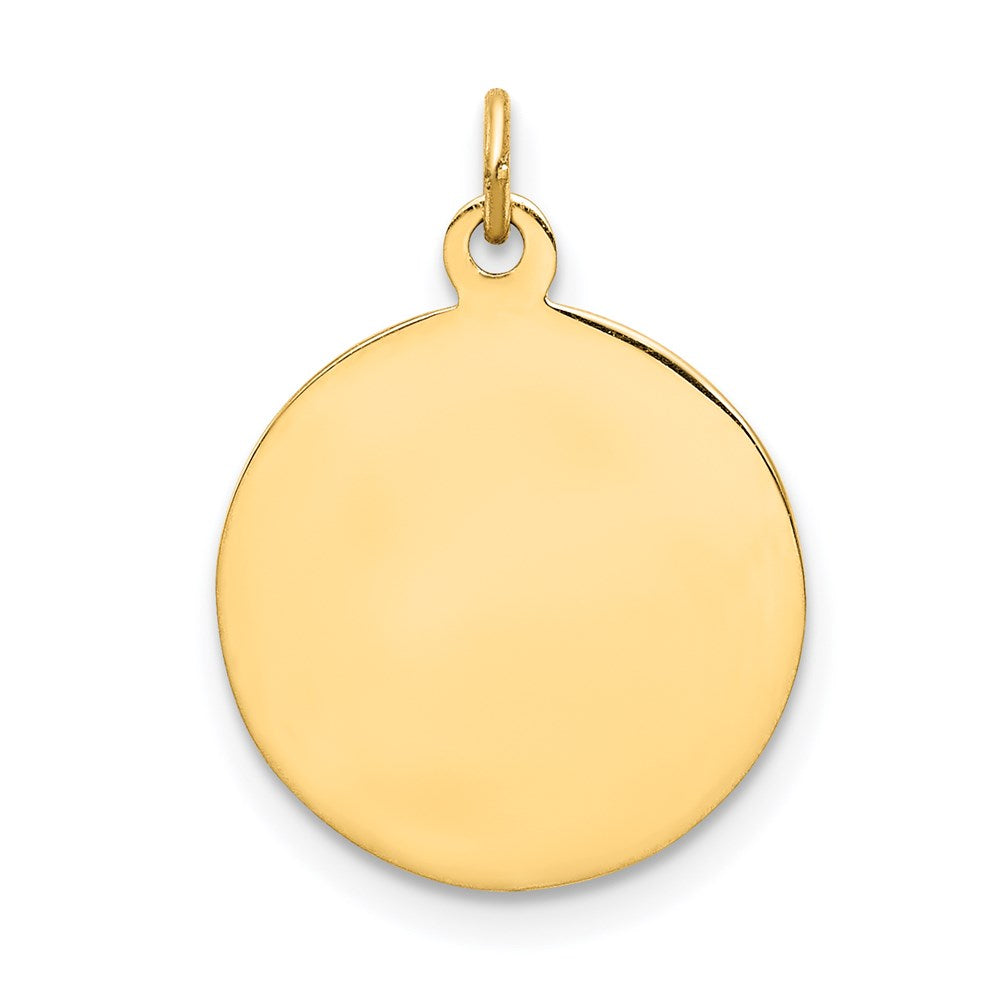 14k Polished and Satin Solid Our Lady of Mt. Carmel Medal Round Charm