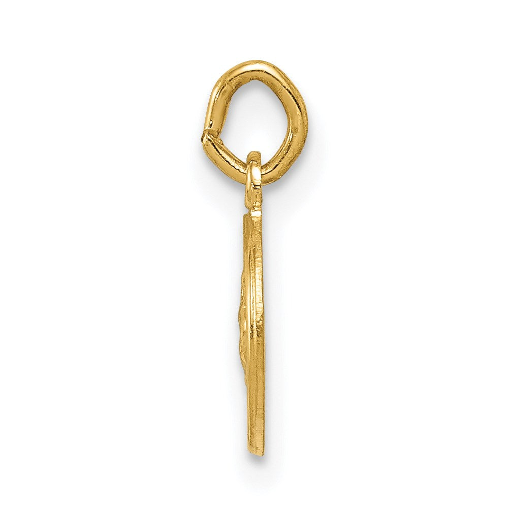 14k Polished Solid Mini Saint Christopher Medal Round Charm