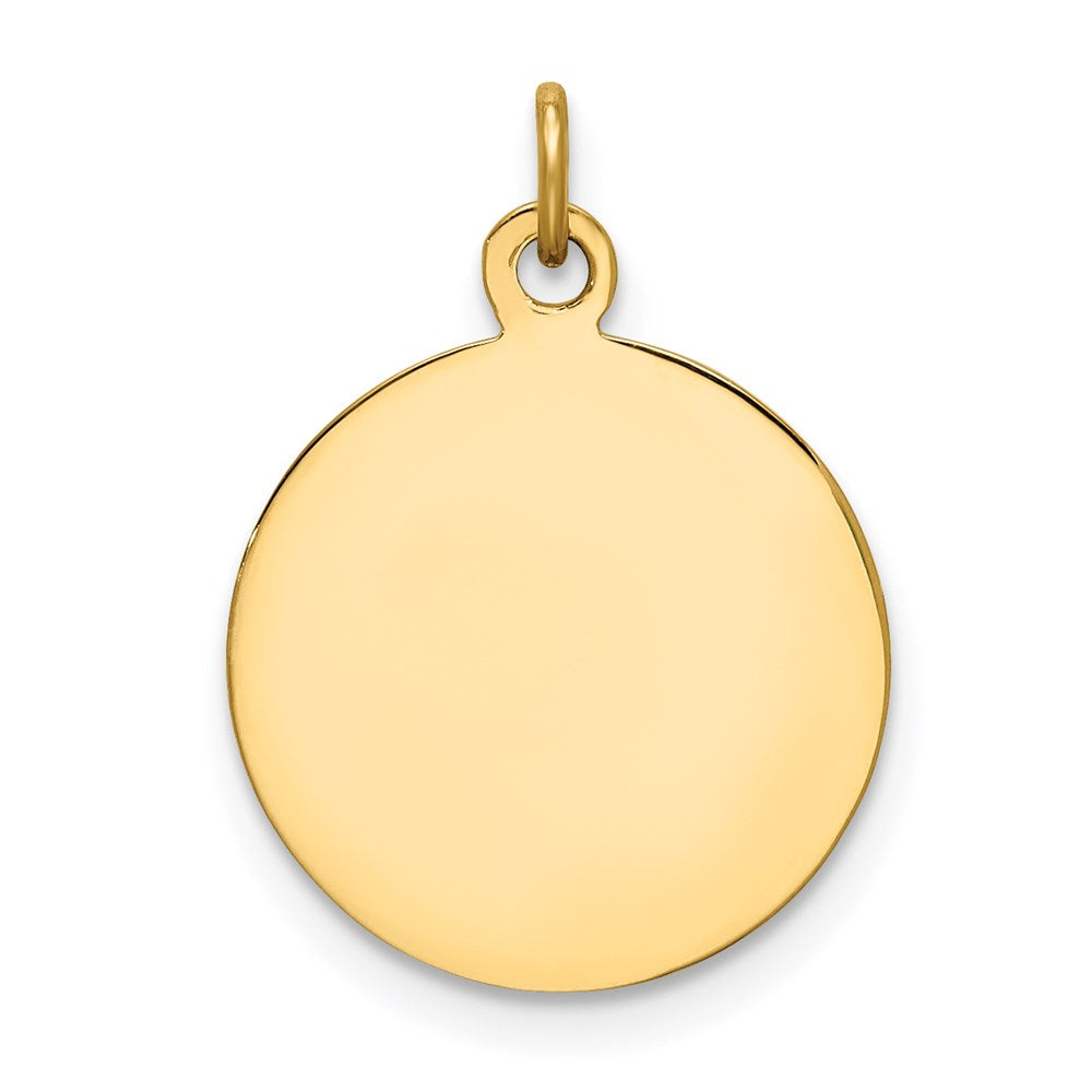 14k Polished and Satin Solid Saint Paul Medal Round Charm