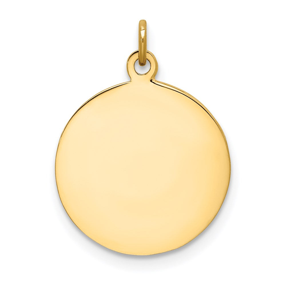 14k Polished and Satin Solid Saint Peter Medal Round Charm