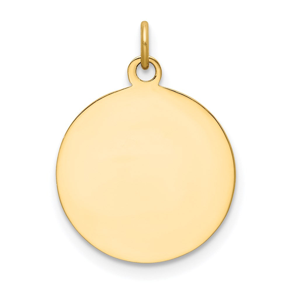 14k Polished and Satin Solid Saint Elizabeth Seton Medal Round Charm